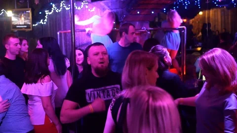 People at the disco Stock Footage 102544062