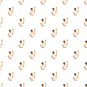 People discovering ideas seamless pattern design concept Stock Illustration