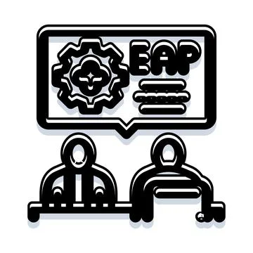 People discussing employee assistance program support services 库存插图