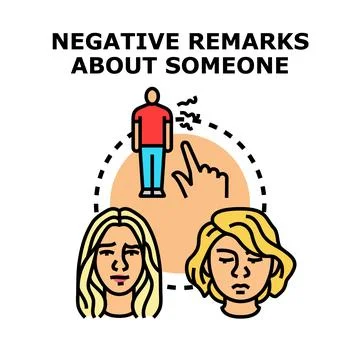 People discussing negative remarks about someone background Stock Illustration