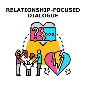 People discussing relationship issues and family conflict Stock Illustration