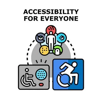 People diverse needs requiring digital physical accessibility Stock Illustration
