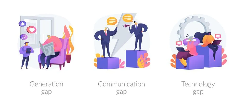People diversity abstract concept vector illustrations. Stock Illustration