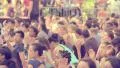 People do yoga in Times Square NYC as part of the International Day of Yoga HD Footage