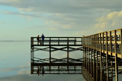 People on the dock Stock Photos