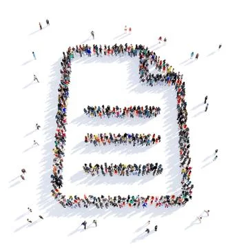 People document shape 3d イラスト素材