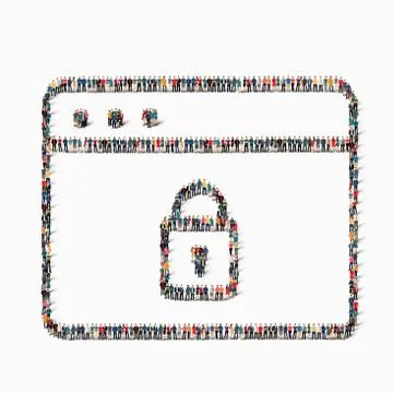 People   documents lock secret icon Illustrazione stock
