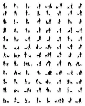 People with dog Stock Illustration