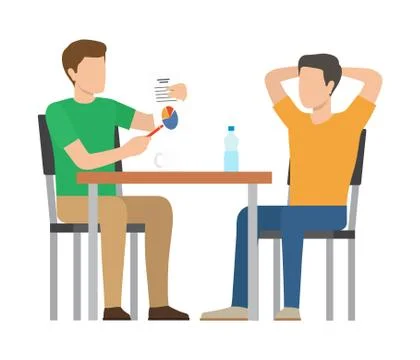 People Doing Analysis of Task Vector Illustration 스톡 일러스트