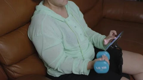 People doing exercise at home concept. Stock Footage 232504160