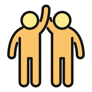 People doing high five celebrating business success Stock Illustration