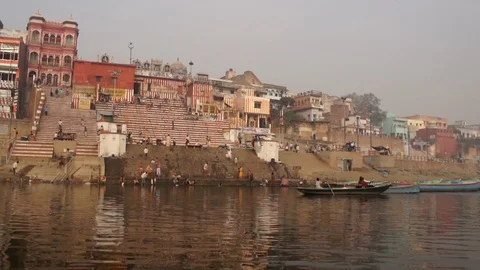 People Doing Laundry along the Ganges Ri... | Stock Video | Pond5