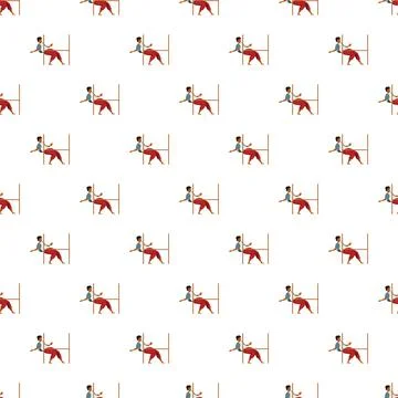 People doing limbo dance game seamless pattern Stock Illustration