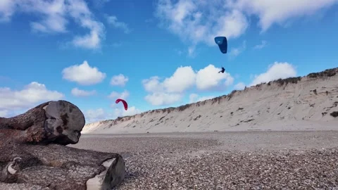 People doing paragliding Video stock 337928973