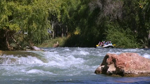 People doing rafting Stock Footage 117121945