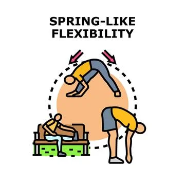 People doing stretching exercises for flexibility and body wellness Stock Illustration