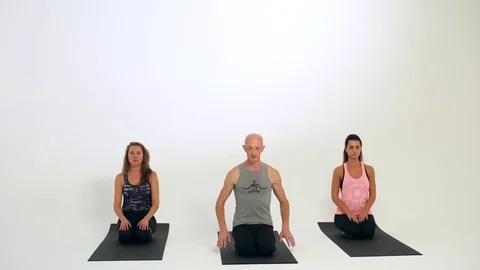 People doing yoga Stock Footage 82609089
