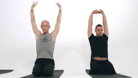 People doing yoga Stock Footage 82609181