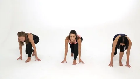 People doing yoga Video stock 82609241