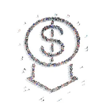 People  dollar direction icon Stock Illustration