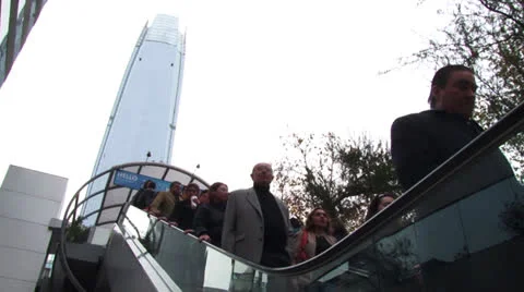 People down stairs timelapse Stock Footage 24816878