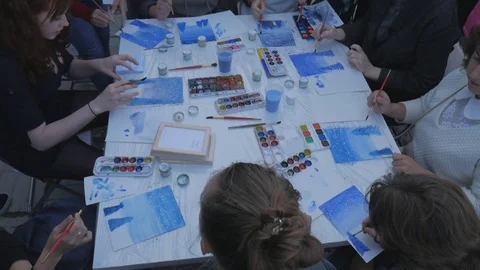 People draw Stock Footage 81897625