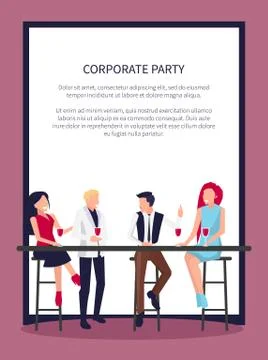 People Drinking and Having Fun Vector Illustration 스톡 일러스트