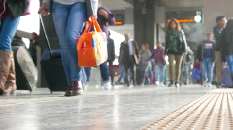 People During Moring Rush Hour Stock Footage 62708570