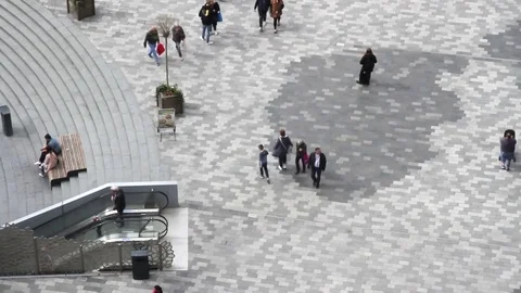 People on a Dutch square Stock Footage 74706285