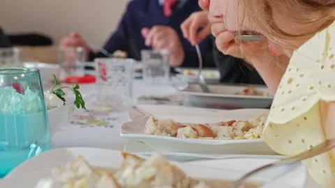 People Eating Dinner during Easter Holiday Family Gathering Stock Footage 239024102