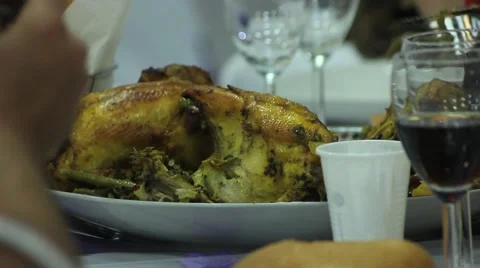People eating at a table Stock Footage 46299596