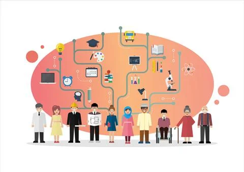 People with Education Concept Stock Illustration
