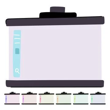 People electronic whiteboard vector cartoon graphic Stock Illustration