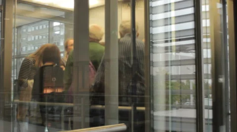 People in Elevator Stock Footage 46065921