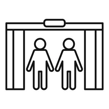 People elevator icon, outline style Stockillustratie