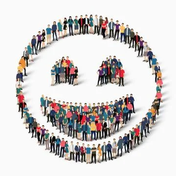People emoticon smiley icon Stock Illustration