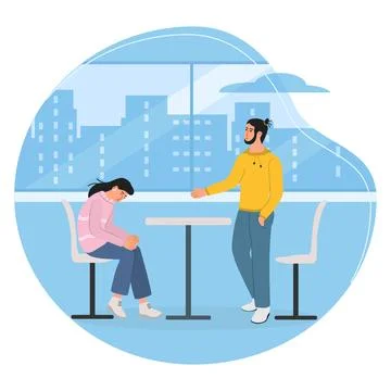People Emotions Problem Stress Behavior Conflict Stock Illustration