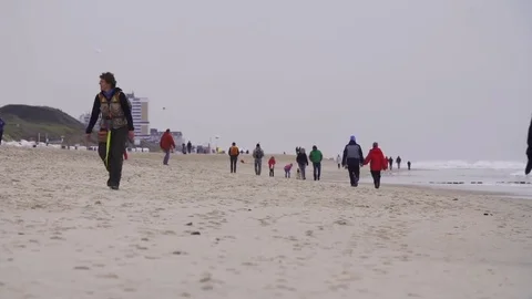 People enjoying on beach Video stock 71565954
