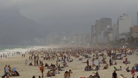 People enjoying the beach Stock Footage 71721165
