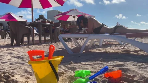 People enjoying sun in Progreso Stock Footage 159533823
