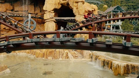 People enjoying the train attraction. Stock Footage 125553949