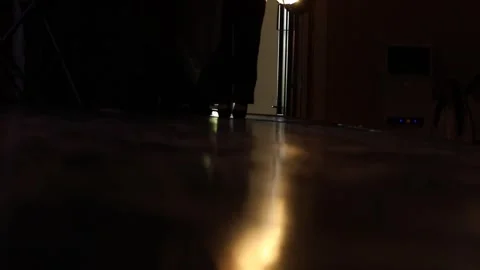 People enter a dark room 1 Stock-Footage 323803767
