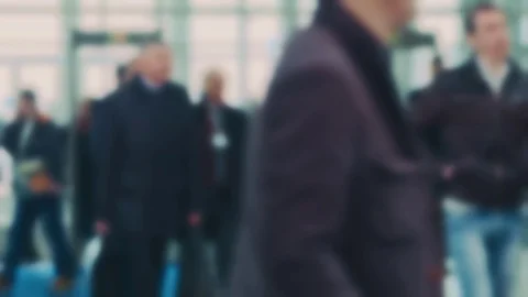 People in enter hall 스톡 동영상 74955555