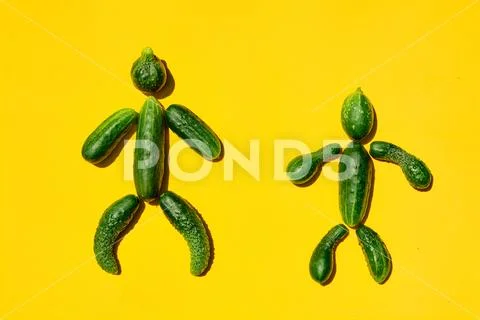 People equality diversity concept on a yellow background. Copy space. Stock Photos