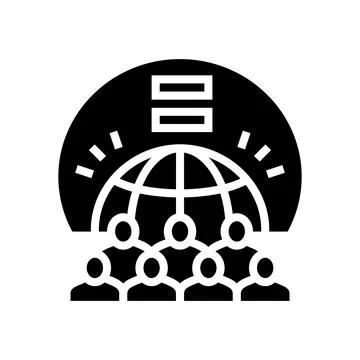 People equality glyph icon vector illustration Ilustración de archivo