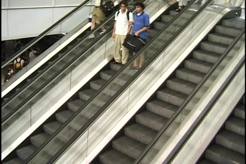 People on Escalator 2 Stock Footage 298133
