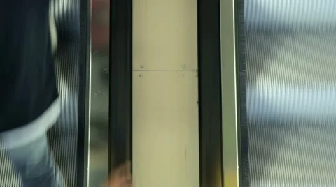 People on escalator 4k Stock Footage 3972111