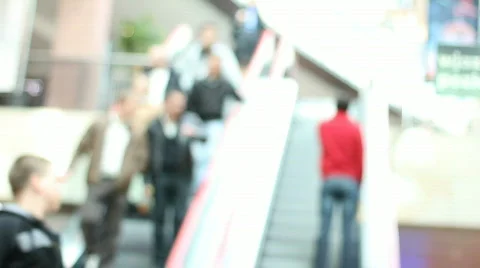 People on a escalator Video stock 742641