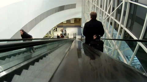 People on escalator Video stock 24674357