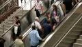 People on escalator HD Footage